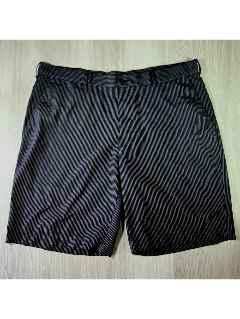 Mens 38 Golf Shorts PGA Tour Black And White Pinstriped Wrinkle Resistant UVP+